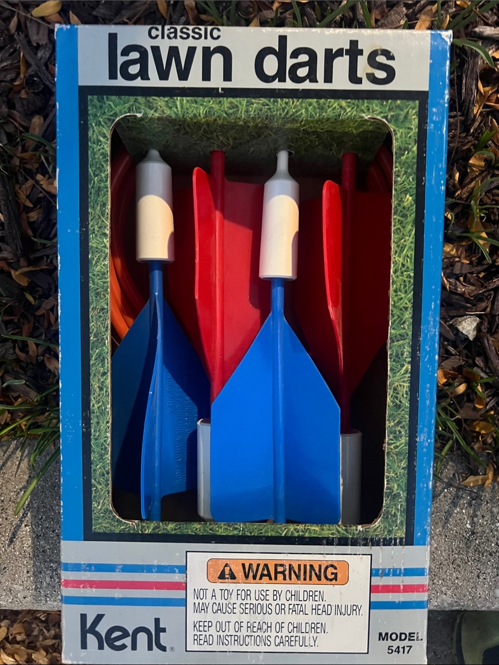Kent Classic Lawn Darts Set - Blue & Red vintage made in USA new